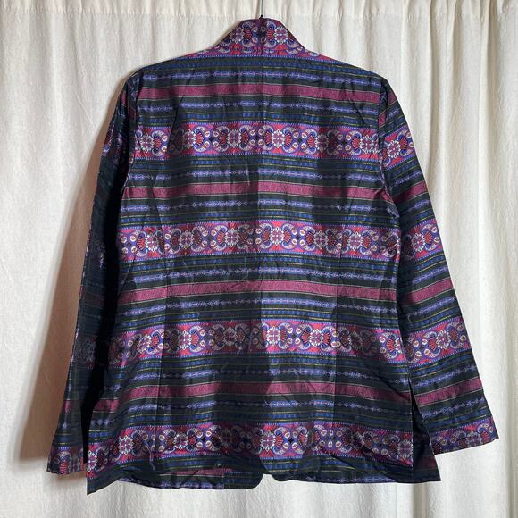Vintage Talbots Silk Blend Paisley Button Down Blazer Women’s Sz 8 - Picture 2 of 9